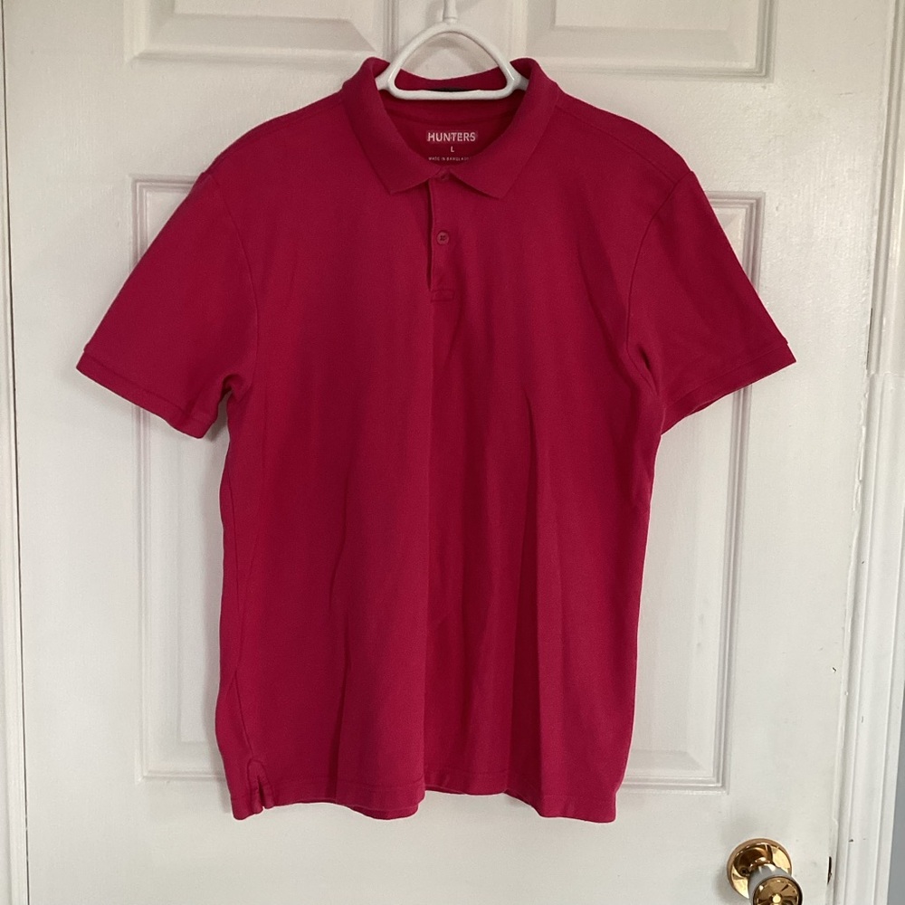 🛍️ 10/💲20🛍️ HUNTERS hot pink polo T-shirt
